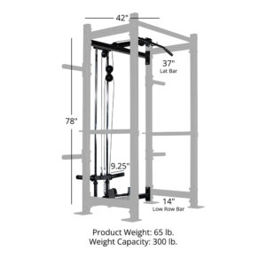Lat Tower Rack Attachment Fits T-3 & X-3 Series Bolt-Down Power Racks - Image 8