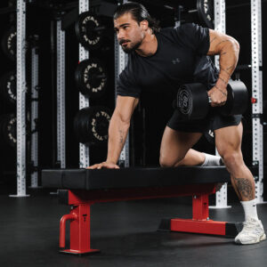 TITAN Series Single Post Flat Bench - Image 8