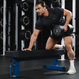 TITAN Series Single Post Flat Bench - Image 4