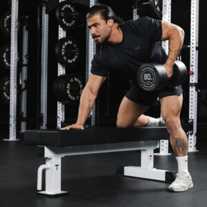 TITAN Series Single Post Flat Bench - Image 6