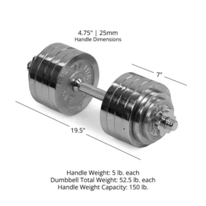 Adjustable Dumbbell Set 5-50 LB Pair – Heavy Duty Adjustable Weights for Home Gyms - Image 3