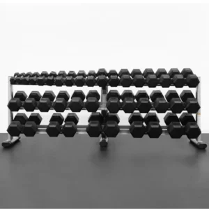 Rubber Hex Dumbbell Set 5-100 LB with Rack – Commercial Weight Set for Home & Professional Gyms - Image 1