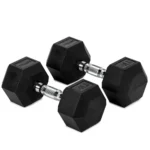 30 LB Rubber Hex Dumbbell Pair heavy duty rubber hex dumbbells for home gym