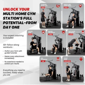 GMWD Multi Gym Station with Weight Stack HGS | Home Gym System - Image 2